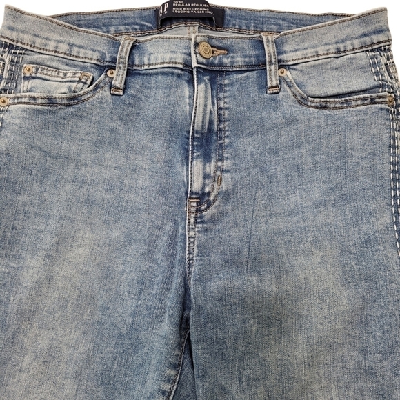 Gap High Rise Denim Jeggings Regular Wedgie Side Stitched Stretchy Skinny Jeans - Picture 7 of 9